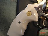 Colt Diamondback 4" 38sp,1978,just refinished in bright nickel with 24K accents,bonded ivory grips,awesome showpiece !! - 7 of 16
