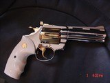 Colt Diamondback 4" 38sp,1978,just refinished in bright nickel with 24K accents,bonded ivory grips,awesome showpiece !! - 8 of 16