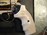 Colt Diamondback 4" 38sp,1978,just refinished in bright nickel with 24K accents,bonded ivory grips,awesome showpiece !! - 3 of 16