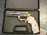 Colt Diamondback 4" 38sp,1978,just refinished in bright nickel with 24K accents,bonded ivory grips,awesome showpiece !! - 2 of 16