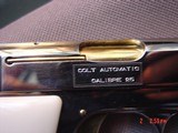 Colt 1908 Vest Pocket 25 caliber,just refinished in mirror nickel & 24K gold accents,bonded ivory grips-awesome !! - 6 of 15