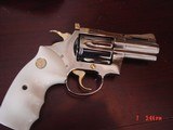 Colt Diamondback 2 1/2" 1969,38spl.refinished bright nickel with 24k gold accents-awesome 51 year old showpiece !! - 2 of 13