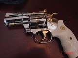 Colt Diamondback 2 1/2" 1969,38spl.refinished bright nickel with 24k gold accents-awesome 51 year old showpiece !! - 1 of 13