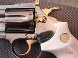 Colt Diamondback 2 1/2" 1969,38spl.refinished bright nickel with 24k gold accents-awesome 51 year old showpiece !! - 10 of 13