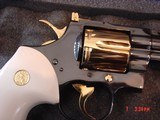Colt Python 6" 357mag, 1974,just refinished in pres grade blue with 24k gold accents,awesome showpiece ! & rare ! - 7 of 12