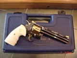 Colt Python 6" 357mag, 1974,just refinished in pres grade blue with 24k gold accents,awesome showpiece ! & rare ! - 12 of 12