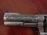 Smith & Wesson 686 no dash,1980,4" 357,custom grips & hammer,fully master engraved,round butt,1 of a kind showpiece !! - 9 of 15