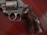 Smith & Wesson 686 no dash,1980,4" 357,custom grips & hammer,fully master engraved,round butt,1 of a kind showpiece !! - 7 of 15