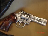 Smith & Wesson 686 no dash,1980,4" 357,custom grips & hammer,fully master engraved,round butt,1 of a kind showpiece !! - 1 of 15