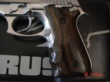 Taurus 9mm PT-92-AFS, double action 5", never fired,$100 custom wood grips,box, manual 2 mags,stainless - 4 of 11