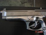 Taurus 9mm PT-92-AFS, double action 5", never fired,$100 custom wood grips,box, manual 2 mags,stainless - 5 of 11