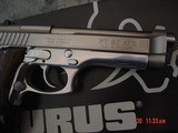Taurus 9mm PT-92-AFS, double action 5", never fired,$100 custom wood grips,box, manual 2 mags,stainless - 6 of 11