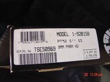 Taurus 9mm PT-92-AFS, double action 5", never fired,$100 custom wood grips,box, manual 2 mags,stainless - 10 of 11