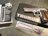 Taurus 9mm PT-92-AFS, double action 5", never fired,$100 custom wood grips,box, manual 2 mags,stainless - 1 of 11