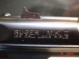 Ruger MKII 22LR, Bill Ruger/ NRA commemorative, 2 mags,certificate, never fired,box,manual,lock etc - 7 of 8