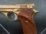 Tanfoglio Italian 380 auto,model GT380 rare factory engraved, & gold plated,3 3/4",7 round mag with extension,wood grips with thumb rest & checke - 11 of 15