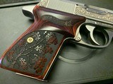 Walther PPK/S Gold Eagle, engraved, 1 of 400, Rosewood engraved grips, never fired, 380acp,case & papers - 5 of 8