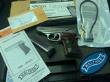 Walther PPK/S Gold Eagle, engraved, 1 of 400, Rosewood engraved grips, never fired, 380acp,case & papers - 6 of 8