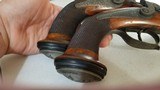 Pair of Engraved Belgain .61 Cal Percussion Dueling / Target Pistols - 4 of 15