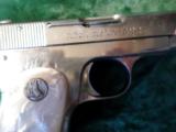 Colt 1908 Mod. 380 Cal. Mfg. 1922, Original Nickel and Mother-of-peal grips - 5 of 9
