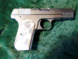 Colt 1908 Mod. 380 Cal. Mfg. 1922, Original Nickel and Mother-of-peal grips - 4 of 9