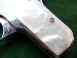 Colt Model 1908, cal. .380, Nickel, mother of pearl grips - 9 of 11