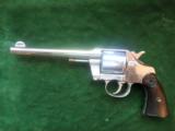 Colt DA 1892 mod. 41 Cal. 6" Barrel, nickel w/ old holster - 1 of 4