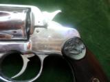 Colt DA 1892 mod. 41 Cal. 6" Barrel, nickel w/ old holster - 2 of 4