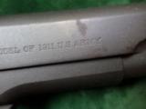Colt 1911 mfg.1918, 45ACP WWI&WWII 90%+ Arsenal parkeried.
- 7 of 8