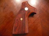 S&W K frame, fully checkered Rose wood, slim fully enclosed grip - 2 of 4
