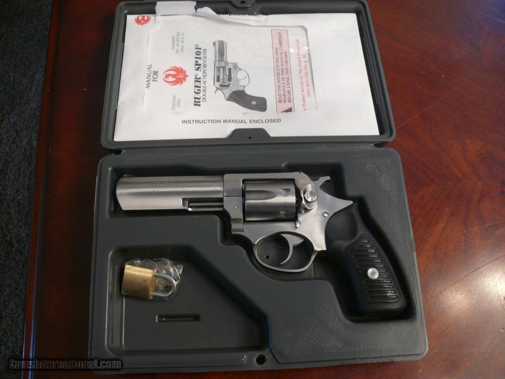 Stainless Ruger SP101 32 H&R Magnum with 4” barrel