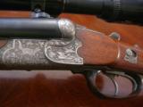 Nicely engraved Pre- war German drilling with contemporary Zeiss scope, cal 16/16/8x57JR - 4 of 13