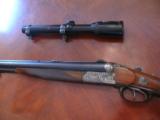 Nicely engraved Pre- war German drilling with contemporary Zeiss scope, cal 16/16/8x57JR - 11 of 13
