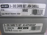 RCBS carbide pistol dies...two sets, 45 ACP and 454 Casull - 1 of 1