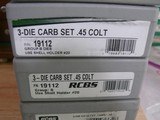 RCBS carbide dies for 45 Long Colt -- two sets avail - 1 of 1