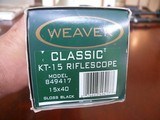 Weaver Classic KT 15, 15X40 with AO - 1 of 2