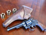 Original Smith and Wesson 1917 45 ACP with holster and three moon clips - 2 of 15