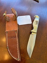 R. Ruana Fixed blade Sticker w/Sheath AS NEW - 1 of 4