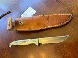 R. Ruana Fixed blade Drop point w/Sheath AS NEW - 4” fixed blade - 1 of 2