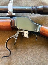 Custom Win 1885 rifle in 225 with Unertl bench rest scope - 7 of 9