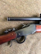 1885 Low wall in 25-20 WCF with an early Lyman 438 field scope - 2 of 14