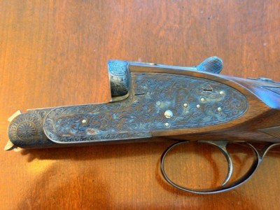 Beautiful light weight (6 lbs 1.3ozs) cased 20 ga Piotti7 Pin Holland and Holland style side lock with 28" barrels - Image 16 of 18