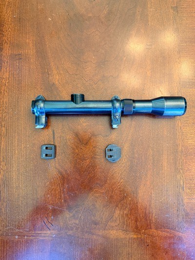 Karl Kaps 2 1/2 power German hunting scope with claw mounts and their bases as modified for an 11 mm rail. - Image 3 of 12