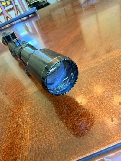Karl Kaps 2 1/2 power German hunting scope with claw mounts and their bases as modified for an 11 mm rail. - Image 10 of 12