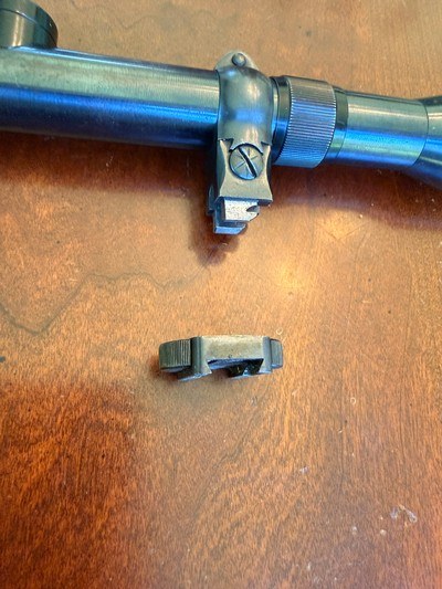 Karl Kaps 2 1/2 power German hunting scope with claw mounts and their bases as modified for an 11 mm rail. - Image 4 of 12