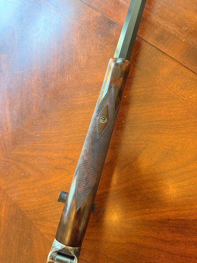 A restored Winchester 1885Schutzen rifle with a thick sided action, DSTs and possibly a Schoyen barrel - Image 8 of 19