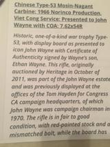 John Wayne personal owned Mosin-Nagant carbine 1966 Norinco production - 12 of 15