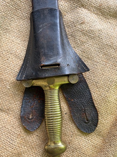 1831 French Infantry Sword - scabbard and frog - Image 1 of 8