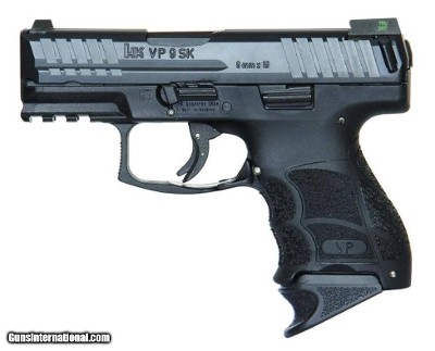 H&K VP9SK 9MM, w/Night Sights. 2-12RD & 1-15RD Magazines