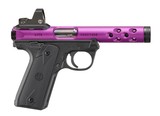 RUGER Mark IV 22/45 Lite .22LR 4.4in Purple Anodized Pistol w/Riton Optic Package - 1 of 1